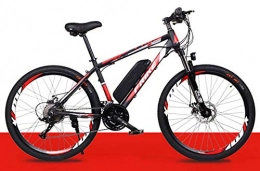 HSART Bici elettriches HSART Ebike all Terrain da 26" Antiurto, Mountain Bike Elettrica Bicicletta Fuoristrada da 250W per Adulti, con Batteria agli Ioni Litio Rimovibile 36V 10Ah Bici Elettrica per Uomini e Donne, Rosso