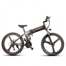 HSART Bici elettriches HSART Mountain Bike Elettrico da 26 '' per Adulti Bici Elettrica 350W Ebike con Batteria Rimovibile da 48V 10Ah Cambio 21 velocità Samebike (Nero)