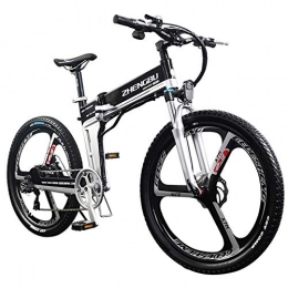 HSTD Bici elettriches HSTD Bicicletta Elettrica - Mountain Bike Elettrica, Configura Smart Dashboard, Mountain Bike Pieghevole con Rimovibile 350W / 48V / 10.Ah Batteria Al Litio, Shimano Gear Shift 21 / 27 Velocità Black-Mechan