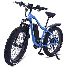 Huiuk Bici Huiuk Bicicletta Elettrica E-Bike da 26 Pollici Mountain Bike Fat Tire Batteria al Litio da 48 V 8 Ah con Motore da 1000 W E Bicycle Elettrica A 21 Marce per Uomini Donne Adulti, Blue