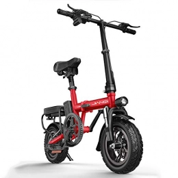 Hxl Bici elettriches Hxl Bicicletta elettrica Pieghevole - Motore da 400w, velocit Massima per Biciclette da Citt 25 km / h, 3 modalit di Lavoro, Rosso