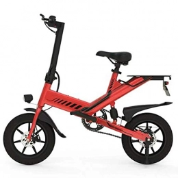 Hxl Bici elettriches Hxl Biciclette Genitore-Figlio - Scooter Elettrico Pieghevole con Pedale Batteria Staccabile / Booster per Adulte, Rosso