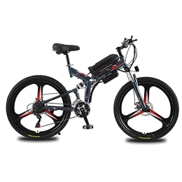UNOIF Bici elettriches Hyuhome Bicicletta elettrica 26", Bicicletta elettrica Pieghevole Adulto, Batteria Rimovibile 36V / 10AH, Professionale 21 velocità, doppio assorbimento degli urti