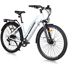 Hyuhome Bici elettriches Hyuhome Biciclette elettriche da 29 '' per adulti, da uomo, mountain bike elettrica, con batteria rimovibile da 36 V 12, 5 Ah e motore BAFANG (bianco, 820 L)