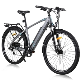 Hyuhome Bici elettriches Hyuhome Biciclette elettriche per adulti e uomini, mountain bike elettrica da 27, 5 '' / 28'', bici da uomo con batteria rimovibile da 36 V 12, 5 Ah e motore BAFANG