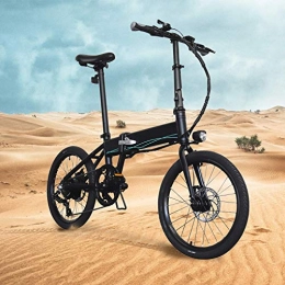 INOVIX Bici elettriches INOVIX Mountain bike elettrica pieghevole per esterni, 3 modalità, pneumatici da 20" con batteria agli ioni di litio da 36 V / 11, 6 Ah, cambio professionale Shimano a 7 velocità (Blue-D11) (Black-D4s)