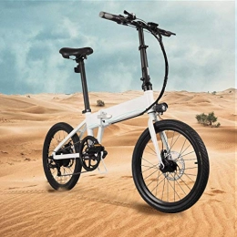 INOVIX Bici INOVIX Mountain bike elettrica pieghevole per esterni, 3 modalità, pneumatici da 20" con batteria agli ioni di litio da 36 V / 11, 6 Ah, cambio professionale Shimano a 7 velocità (Blue-D11) (WHITE-D4s)