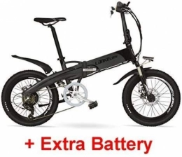 JINHH Bici elettriches JINHH 48V 10Ah Hidden Battery 20"Pedal Assist Pieghevole Mountain Bike elettrica, Motore 240W, Telaio in Lega di Alluminio, Forcella Ammortizzata (Colore: Grigio)