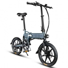 JMJR - Bicicletta elettrica Pieghevole in Lega di Alluminio, 40,6 cm, Portatile, 250 W, 25 km/h, 3 modalità Dark Gray