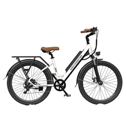 JstDoit Bici elettriches JstDoit Bici con cestino anteriore Pneumatico Mountain Bike Batteria Spiaggia Bicicletta elettrica