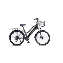 JstDoit Bici JstDoit Bicicletta in lega di alluminio adulto assistito motoslitta veicolo elettrico donna; batteria nascosta bicicletta al litio mountain bike (colore: nero)
