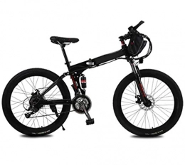 JXH Bici JXH Mountain Bike Elettrico con Un Sacchetto, 250W 26 '' Bicicletta elettrica con Rimovibile 36V 12 AH agli ioni di Litio, 21 velocit Shifter, Nero