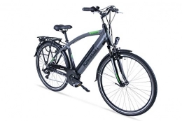 Kawasaki Bici elettriches Kawasaki XciteRC, bicicletta da trekking, da uomo, colore nero / argento, 48 cm