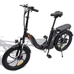 KecDuey Bicicletta elettrica da 20 pollici, con batteria da 15 Ah 36 V, 20" x 3,0 Fat Tire (nero)