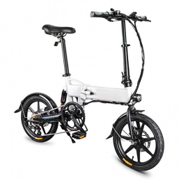 Keepbest Bici Keepbest Cyclette elettrica Pieghevole in Lega di Alluminio, 40, 6 cm, Portatile, 250 W, 25 km / h, 3 modalità Bianco