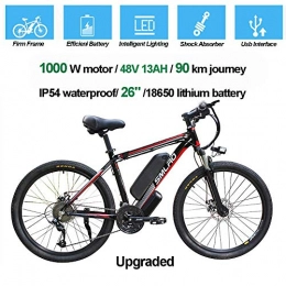 KFMJF Bici KFMJF Biciclette elettriche per Gli Adulti, IP54 Impermeabile 500 / 1000W Lega di Alluminio-Bici della Bicicletta 48V / 13Ah agli ioni di Litio della Bici di Montagna / Commute Ebike
