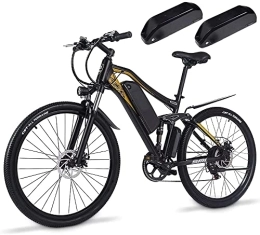Kinsella Bici Kinsella 27, 5 pollici bici elettrica, due batteria al litio rimovibile da 48 V / 17 Ah, bicicletta elettrica a sospensione completa, Shimano 7 velocità City E-bike M60