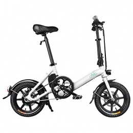KIRIN Bici elettriches Kirin Ebike - Bicicletta elettrica pieghevole per adulti, fiido D3 DREI, 14 pollici, pneumatico 250 W, motore 25 km / h, batteria al litio 7, 8 Ah, bianco