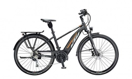 KTM Bici KTM Macina Fun 510 Bosch - Bicicletta elettrica da trekking 2020 (28", trapezio donna 51 cm, nero opaco / grigio / arancione)