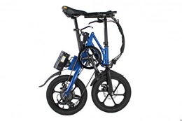 Kwikfold Bici elettriches Kwikfold™ Xite-3A Bicicletta Pieghevole Bici Bicicletta elettrica Pieghevole 16 Pollici Pieghevole Ruota Shimano 7 (Blu)