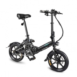 L&U Bici elettriches L&U Bicicletta elettrica per Bici D3 per Adulti - 250 W 36 V, 3 velocit, 3 modalit di Guida, Pneumatico da 14 Pollici, Bicicletta elettrica Leggera, Nero