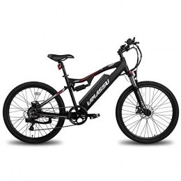 Hiland Bici LAMASSU - Bicicletta elettrica per adulti con telaio in alluminio, freni a disco, display LCD, cambio Shimano a 7 marce, batteria 36 V 10 Ah