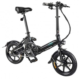 LANGSTAR Bici elettriches LANGSTAR FIIDO D3 Ebike, Bici elettrica Pieghevole con Faro LED per Adulti, Biciclette elettriche Anteriori e Posteriori a Disco da 250 W 7.8Ah-Nero