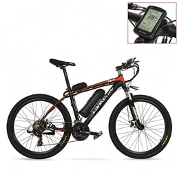 LANKELEISI Bici elettriches LANKELEISI T8 48V 400W Potente Bici elettrica Mountain Bike, Adotta Forcella Ammortizzata, Doppio Freno a Disco, Bicicletta di Assistenza al Pedale (Red LCD, 15Ah + 1 Spare Battery)
