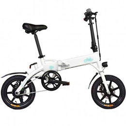 FZYE Bici elettriches Lega Alluminio Pieghevole Bicicletta elettrica, Fari LED 250W Bici Adulto Bike Sport Tempo Libero, Bianca