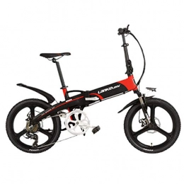 LETFF Bici elettriches LETFF adulti bicicletta elettrica pieghevole 50, 8 cm, 48 V 240 W maschio e femmina pieghevole mountain bike batteria auto, Red