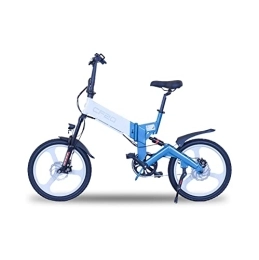 LEXGO Bici elettriches LEXGO LEXCF20 Bicicletta Elettrica Pieghevole Con Pedali, Motore Brushless da 250 W, Batteria da 36 V, Pneumatici Gonfiabili da 20", Freni A Disco E Sospensioni