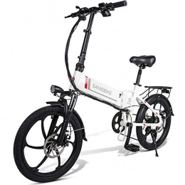 LFWQ Bici elettrica Pieghevole elettrica 30-40 Km Chilometraggio 48v 10.4 Ah 350w 25 Km/H Bici elettrica White