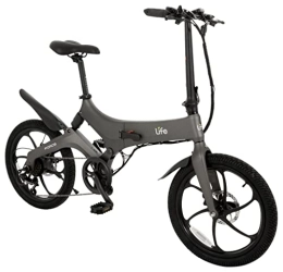 Li-Fe Bici Li-Fe Force, bici elettrica pieghevole grigio opaco, Bicicletta Unisex, 20inch wheel and 14.5inch frame