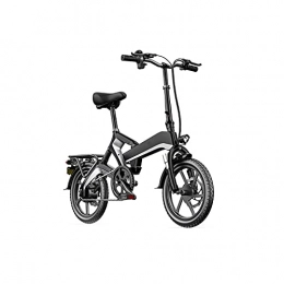 Liangsujian Bici Liangsujian Bicicletta elettrica 400w 48V10AH Batteria al Litio da 16 Pollici Pneumatici Elettrico Mini Folding Bike E Elektrische del Motociclo per Donne degli Uomini (Color : Black)