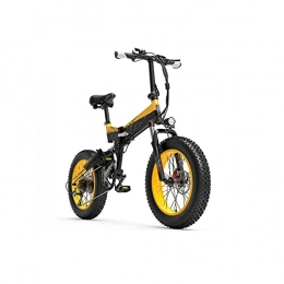 Liangsujian Bici Liangsujian Bicicletta elettrica, Bike elettrica Pieghevole da 20 Pollici, Bicicletta, 50 0W / 1000W. Doppia Sospensione Posteriore Anteriore Posteriore (Color : Yellow, Size : 500W)