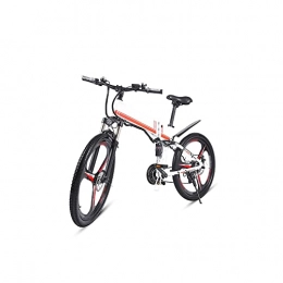Liangsujian Bici Liangsujian Bike elettrica per Adulti Fuoristrada 26 Pollici 35 0W 12.8AH. Bicicletta elettrica Pieghevole della Batteria al Litio per Gli Uomini (Color : M80-White)