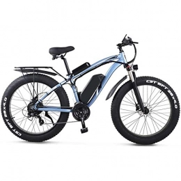 LIMQ Bici elettriches LIMQ Bici Elettrica per Adulti Bici Elettrica per Pneumatici Grassi da 26 Pollici 1000W 48V 17AH Beach Cruiser Pedal Assist Mountain E-Bike, Blue
