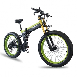 LIROUTH Bici LIROUTH K8 Bici Elettrica 1000w Adulto Fat Tire Bike Mountain Bike 48v 15A / h Men (verde)