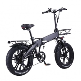 LIU Bici LIU 750W Bike elettrica Pieghevole for Adulti Leggera 20 Pollici Pneumatico a Grasso Potente e Biciclette da 48v Batteria Bicicletta elettrica (Colore : 750W 2 Battery)