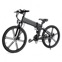 LIU Bici elettriches LIU Bici elettrica da 500W per Adulti Pieghevole Bicicletta elettrica da Montagna 20 mph 21 velocità 48V 10. 4Ah Bicicletta elettrica Pieghevole (Colore : C)