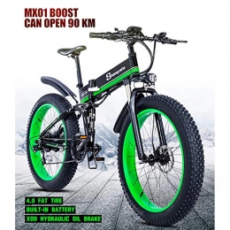 LIU Bici LIU Bicicletta elettrica grassa da 1000 W. 48V Mens Mountain E Bike 21 velocit Pedali Fat Bike da 26 Pollici per Bici da Strada (Batteria al Litio Rimovibile)