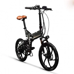 LIU Bici elettriches LIU Biciclette elettriche for Adulti Pieghevoli 25 0W 48V 8 Ah Hidden Batteria Pieghevole Bici elettrica 7 velocità Bicicletta elettrica (Colore : Black-Gray)