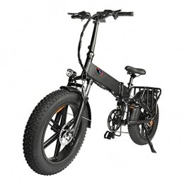 LIU Bici LIU Bike elettrica Pieghevole for Adulti 20 * 4.0 Pneumatico a Grasso Bike elettrica 48 V 12.8Ah Bicicletta elettrica 750W Montagna Ebike Snow / 8 Speed ​​45km / h (Colore : Nero)
