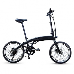 LIU Bici elettriches LIU Pieghevole Biciclette elettriche for Adulti 25 0W 36V. Bicicletta elettrica for Batteria al Litio, Bicicletta elettrica a velocità variabile da 20 Pollici Ultraleggeri (Colore : Nero)