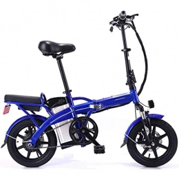 LJ Bici elettriches LJ Bici elettrica pieghevole per adulti, batteria rimovibile con supporto per telefono cellulare 350 W motociclo Motor14 Inchestandem, per ciclismo all'aperto, bianco, 16 Ah, 10AH