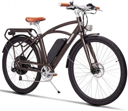 LJ Bici elettriches LJ Design retrò per bici elettrica da 26 pollici per adulti con bici elettrica elettrica elettrica al litio Ebike 400W48V adatta per anziani / donne / uomini, 28 pollici, 28in