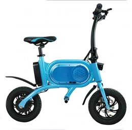 LKLKLK Bici LKLKLK Bicicletta elettrica Pieghevole per Adulti, Leggera, elettrica, con fanali a LED e Luce di Segnalazione Blu