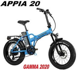 LOMBARDO BICI Bici elettriches LOMBARDO BICI APPIA Ruota 20 Fat Bike Motore 250w 80Nm Batteria 624Wh 48v 13ah Gamma 2020 (Blue Sport Black Matt)