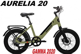 LOMBARDO BICI Bici elettriches LOMBARDO BICI Fat Bike Ruota 20 Aurelia Motore 250w 80Nm Batteria Integrata 504Wh 36v 14ah Gamma 2020 (Green Army Matt)