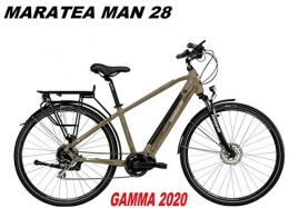 LOMBARDO BICI Bici elettriches LOMBARDO BICI MARATEA Man Ruota 28 Motore 250w 80Nm Batteria 504Wh 36v 14ah Gamma 2020 (Brown Tan Matt, 53 CM)